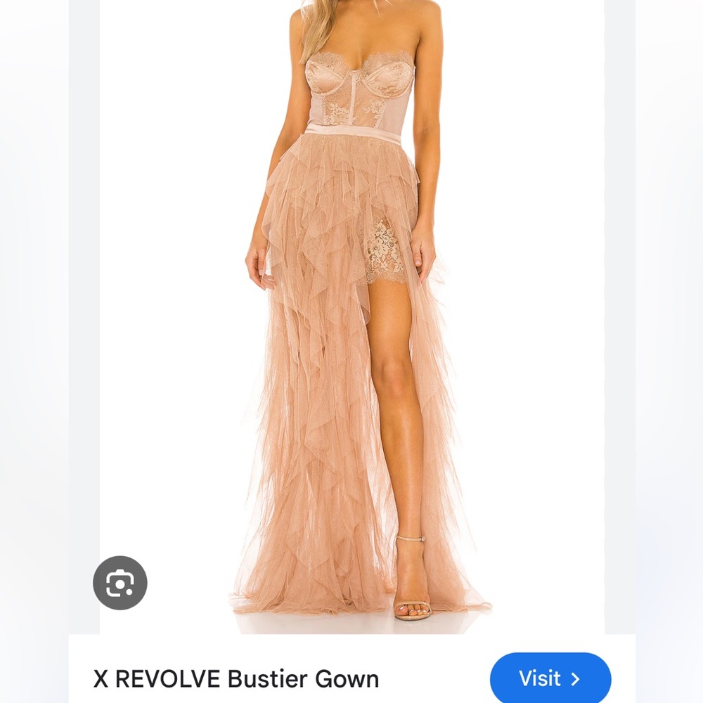 For Love And Lemons Nude Tulle Dress